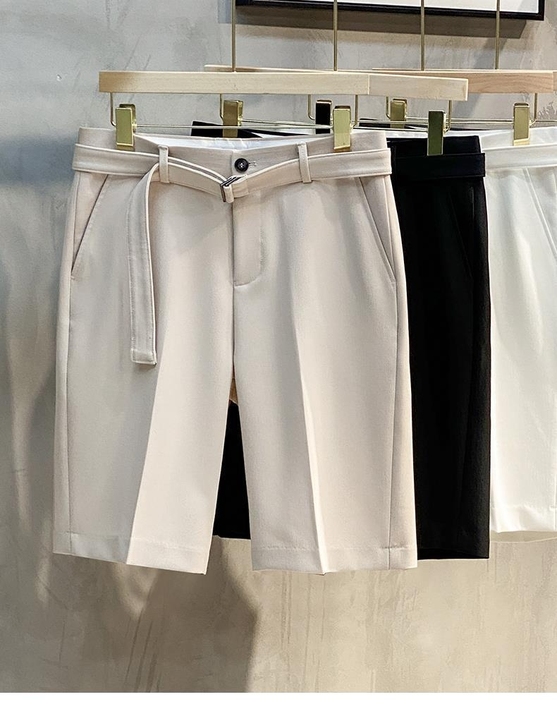 【品质硬货】冰丝夏季韩版修身五分裤男休闲裤...