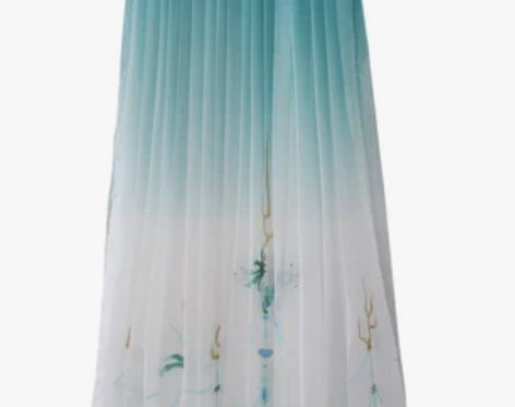 钟灵记汉服白卿对襟齐胸襦裙6米摆披帛广袖衫...