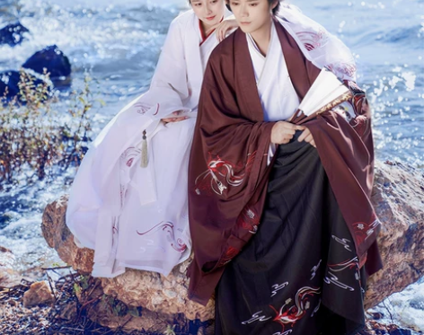 如梦霓裳汉服男装情侣装大袖衫大氅万象灵兮山...