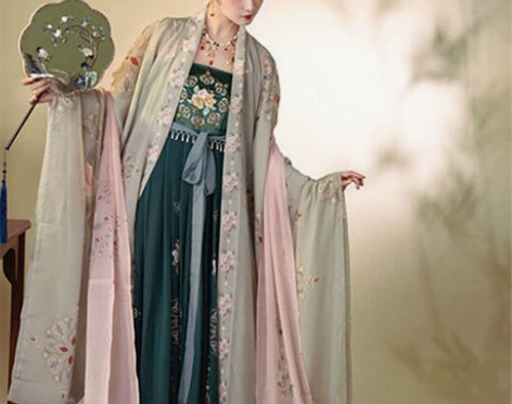 茗月轩原创汉服唐制复原图款唐风仕女夏秋季绣...