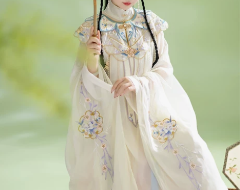 芸梦溪杏林微雨云肩原创汉服女明制交领中国风...