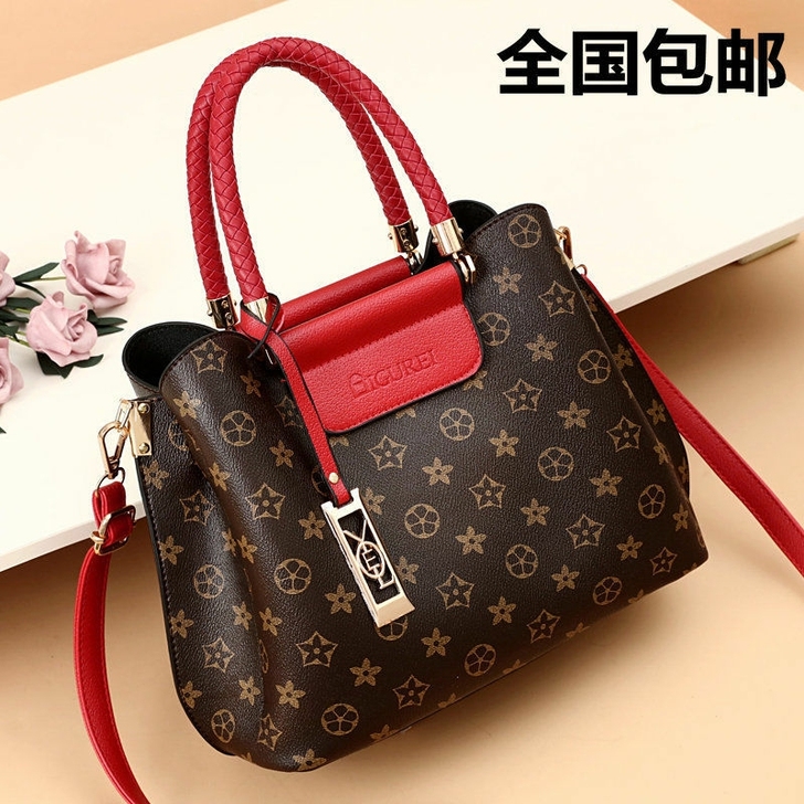 真软皮高级感女士包包2021新款秋冬手提包...