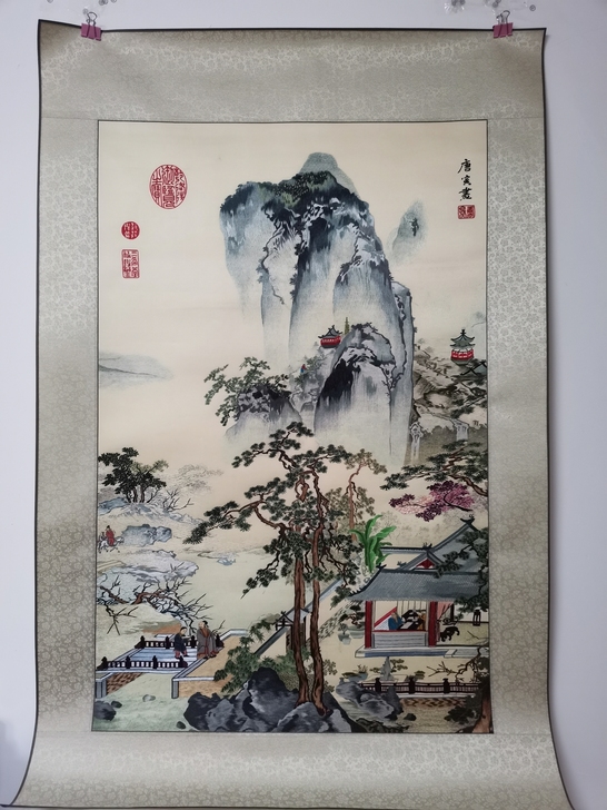 苏绣画，古画、国画、古画、公司库存的一幅苏...