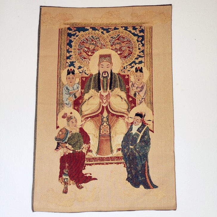 （结缘）宗教神像金丝织锦绣 唐卡刺绣画 道...