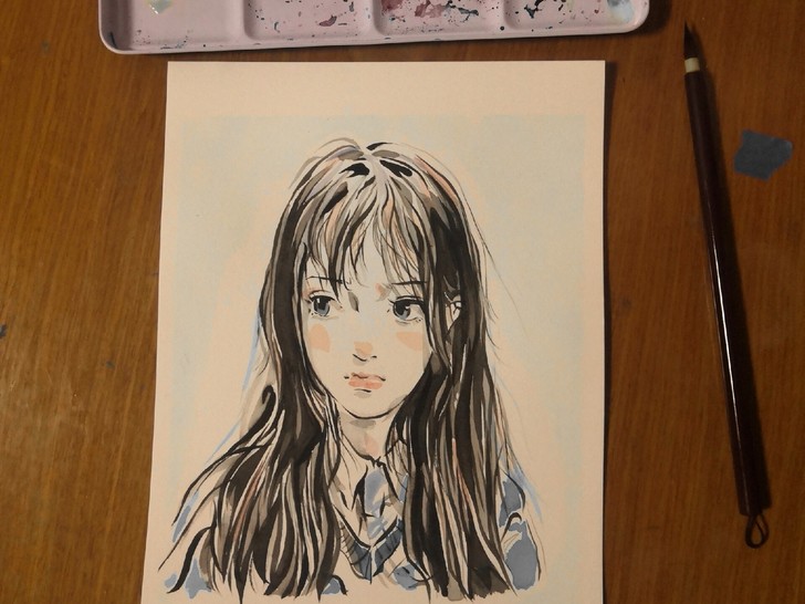 个人	手绘水彩 水彩画 水彩画装饰画   ...