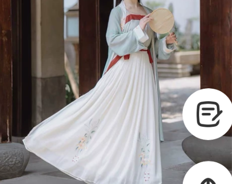 茗月萱正品白菜汉服 吊带+长褙子+宋裤(不...