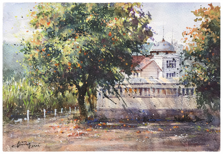 原创水彩画 纯手绘风景作品 包邮 闲置