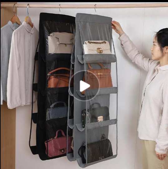 包包收纳挂袋收纳袋衣柜衣厨墙挂式家用放包包...