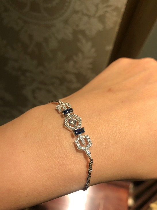 全新APM monaco蓝宝石钻石手链手镯