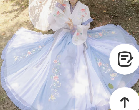 海棠汉服中国风晋制古装齐腰交领襦裙女正品原...