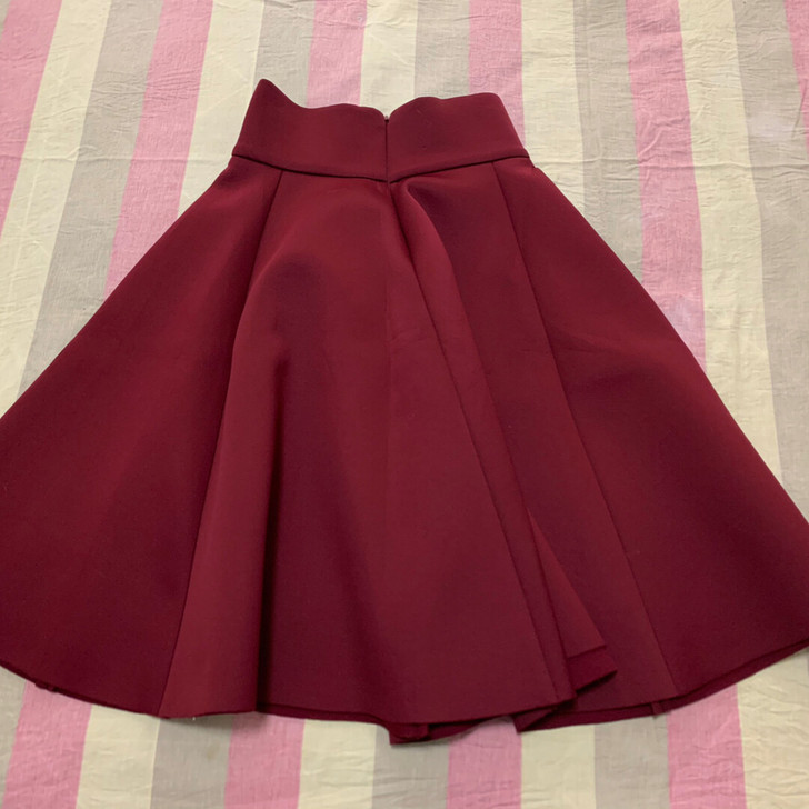 Vero Moda 赫本风秋冬新款深红色太...