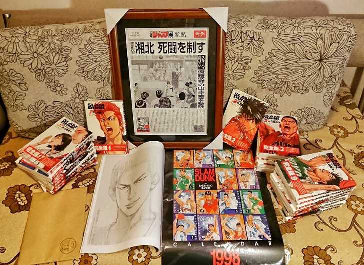 jump50周年灌篮高手原稿海报挂画纪念装...
