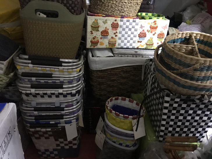 处理草编包框子收纳筐整理