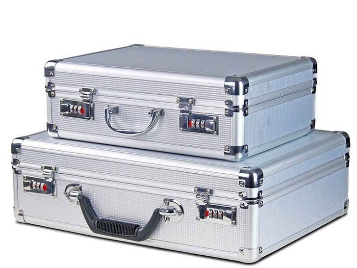 密码手提箱铝合金箱子证件收纳箱文件保险箱设...