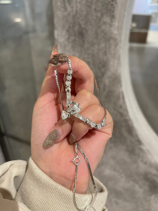 爱心钻石项链～