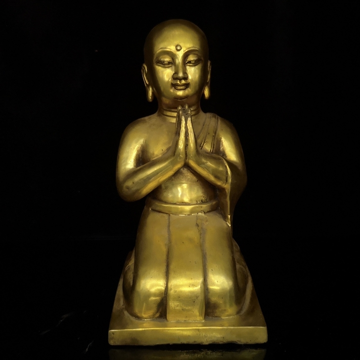 铜鎏金佛 铜佛摆件 佛像 铜工艺品 桌面装...