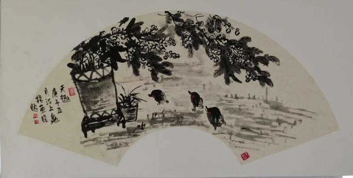 绝对手指画，天趣，画面清新。比您购买工艺品...