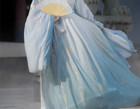 艺缕原创九州正品汉服女魏晋风大袖交领襦裙齐...