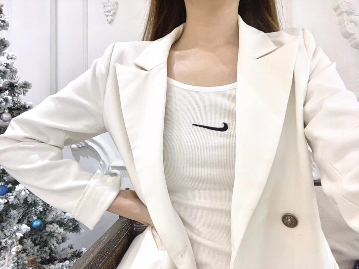 Nike 运动风 刺绣Logo 螺纹 修身...