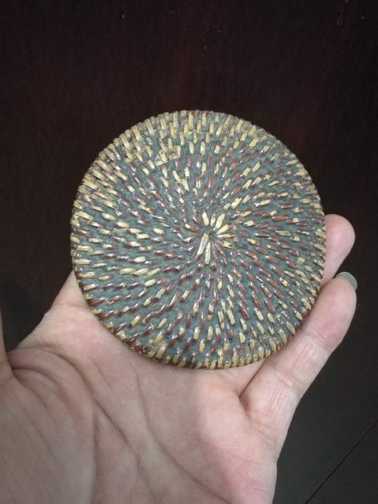 细藤编茶垫，完整漂亮