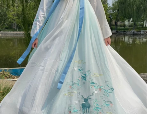 【新雨】南青栀正品原创汉服女日常清新一片式...