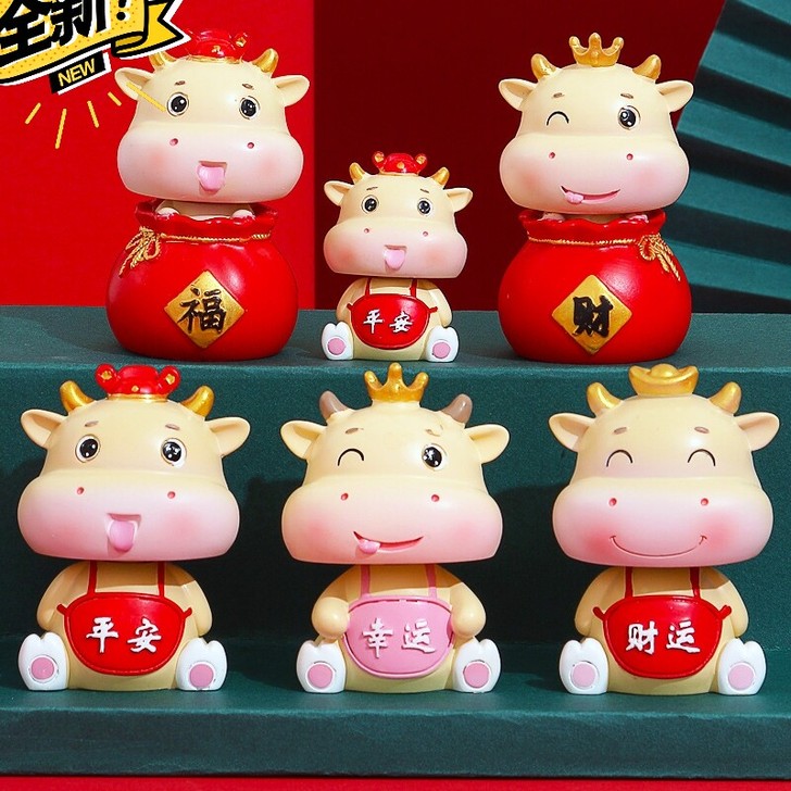 小牛摆件 汽车摆件 家居装饰
