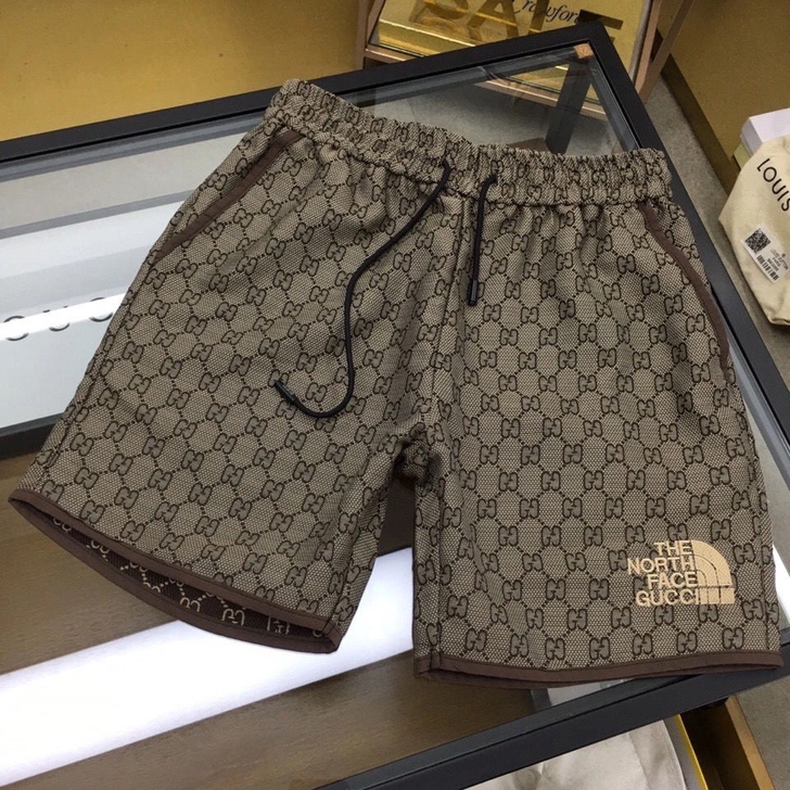 2021夏季新男装刺绣短裤潮流暗花运动短裤...