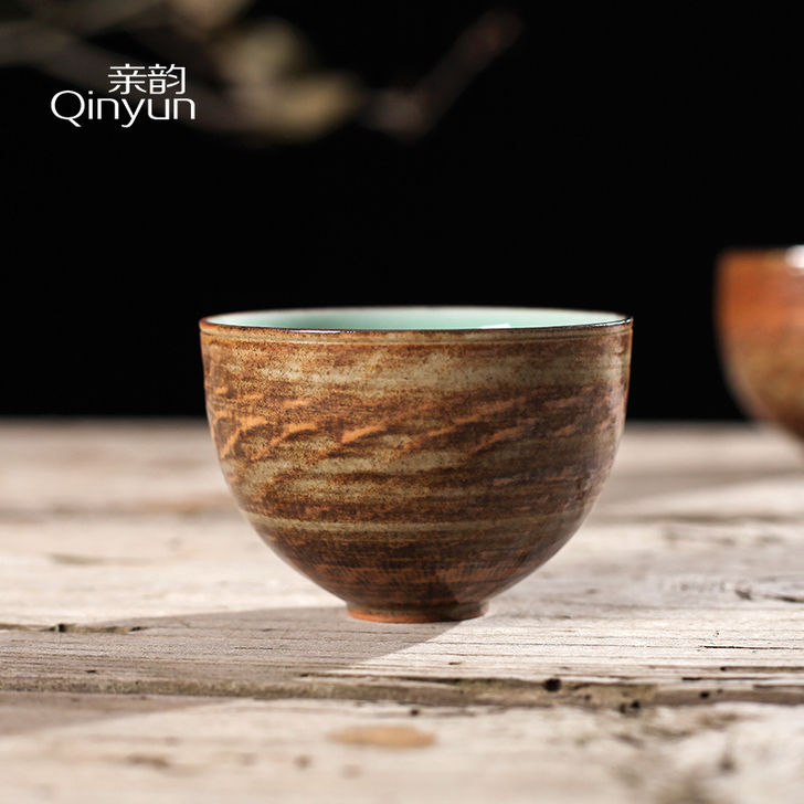 龙泉青瓷陶瓷茶杯品茗杯王武全手工跳刀小茶盏...