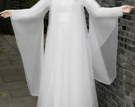 白色汉服女中国风原创正品超仙气古风飘逸广袖...