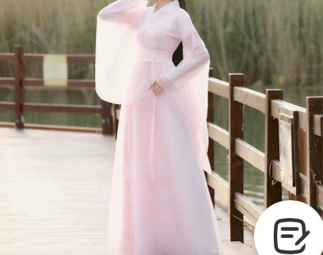 粉色汉服女夏季广袖流仙裙超仙气古风飘逸中国...