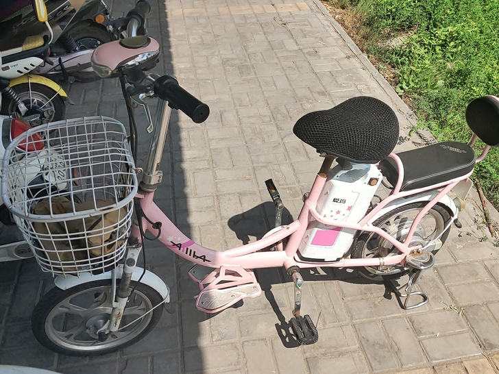 爱玛电动车自行车，锂电池的，现在满电能跑5...