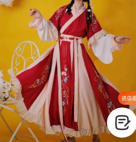 【汉服/直出】耀春 花湘蓉 晋制汉服三件套...