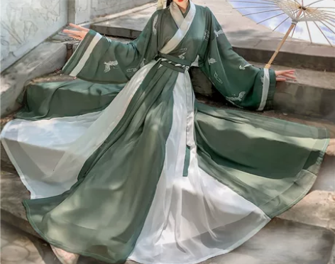 汉旭汉服女长安故里晋制齐腰襦裙交领一片式闺...