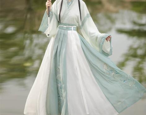 云芳晴玉清歌原创汉服女中国风晋制齐腰交领襦...