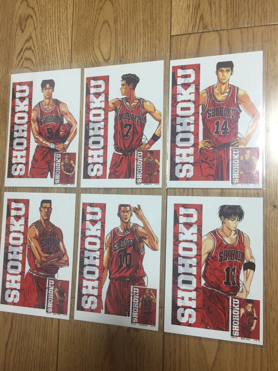 灌篮高手 第五组 限量版 明信片 动漫周边...