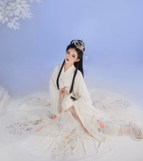 柒邑原创汉服女凤鸾缔对襟交领齐腰大袖衫重工...