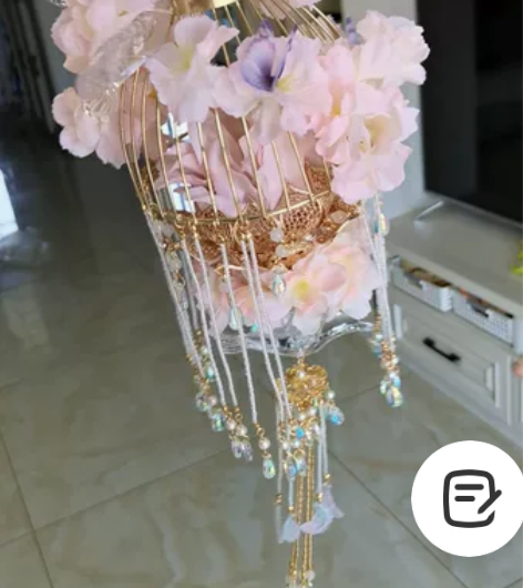 新娘手捧花 手作走秀鸟笼灯笼 可发光。...