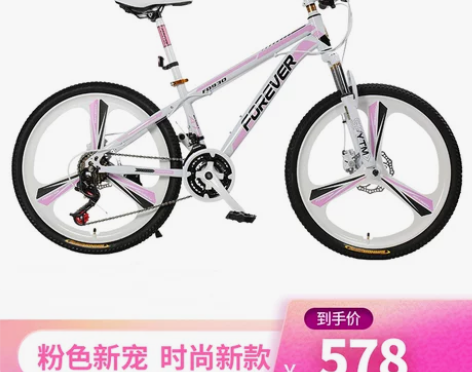 永久山地车自行车成人女式26寸27变速三刀...
