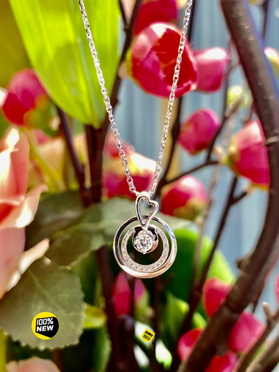 卡帝南18K白金钻石吊坠，主钻14.1分，...