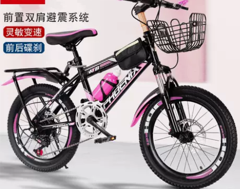 凤凰儿童自行车女孩18-22寸中大童学生车...