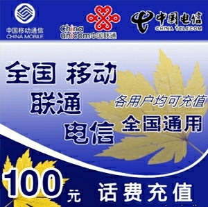 全新三网话费   95充100  24小时...