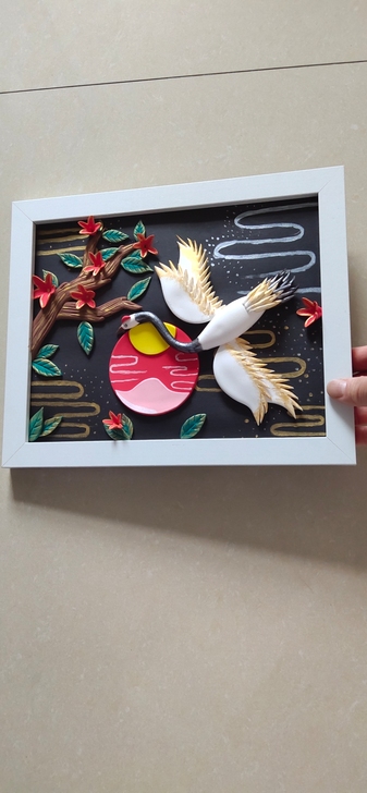 黏土制作工艺画八方来贺