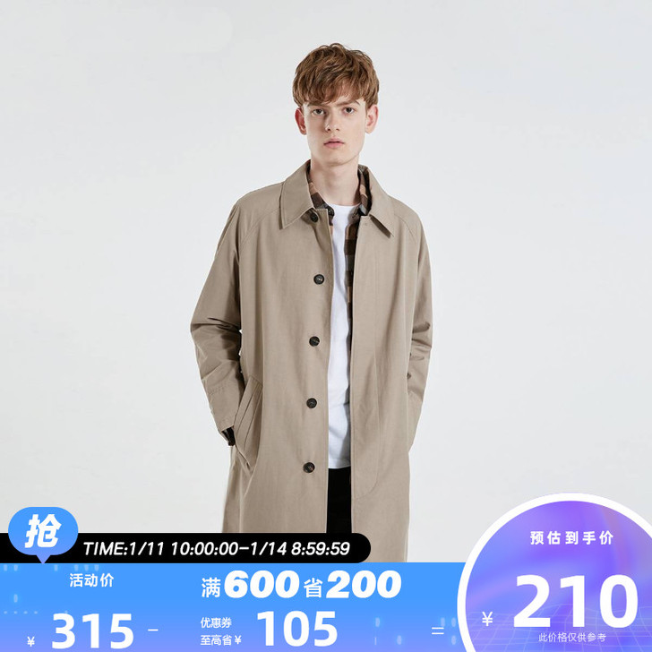 Jack Jones/杰克琼斯 风衣。 蓝色