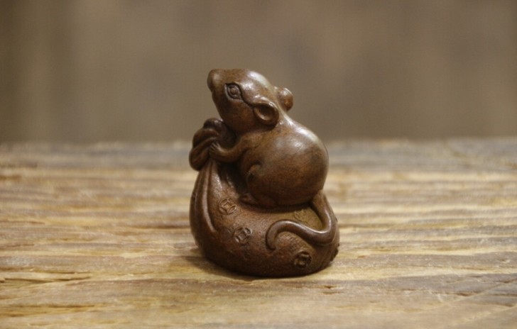 【海外回流】铜虫 老鼠数钱香插复古摆件茶宠