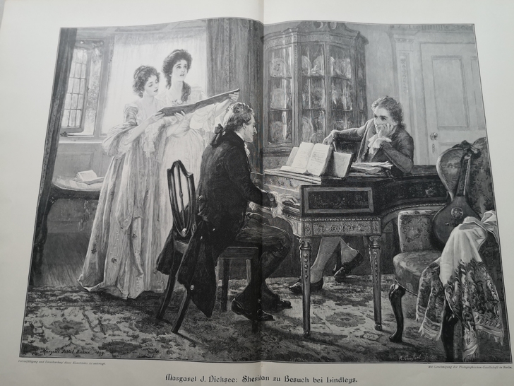 1906年大幅木刻版画《二重唱》。纸张尺寸...