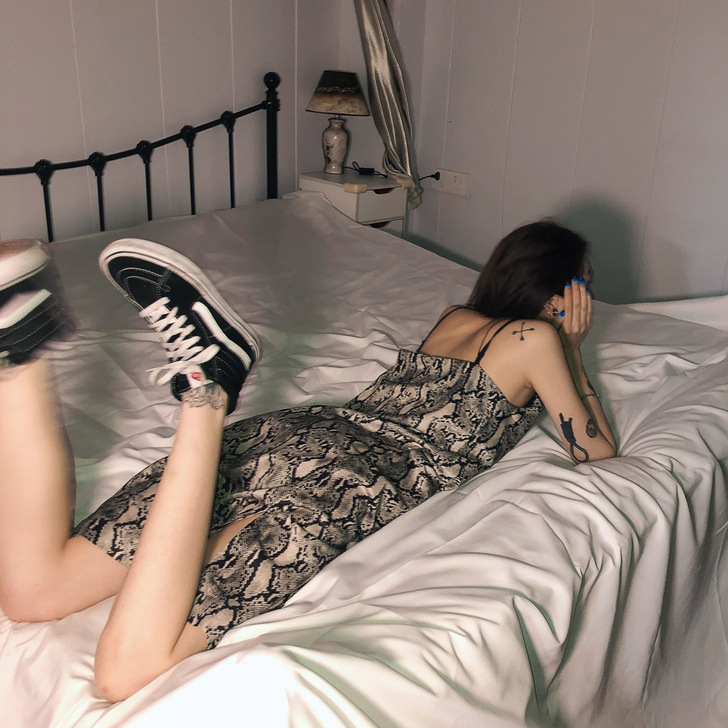 2020夏JSM自制款性感蛇纹V领吊带连衣...