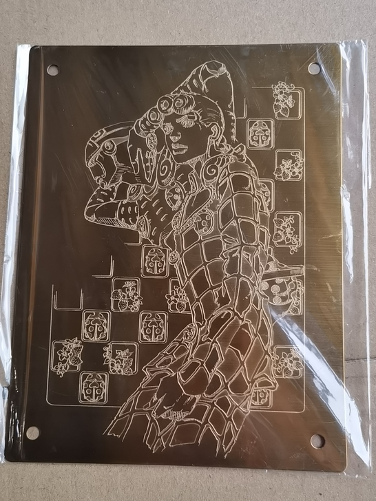 JOJO荒木飞吕彦签名雕刻画，具体不懂，来...