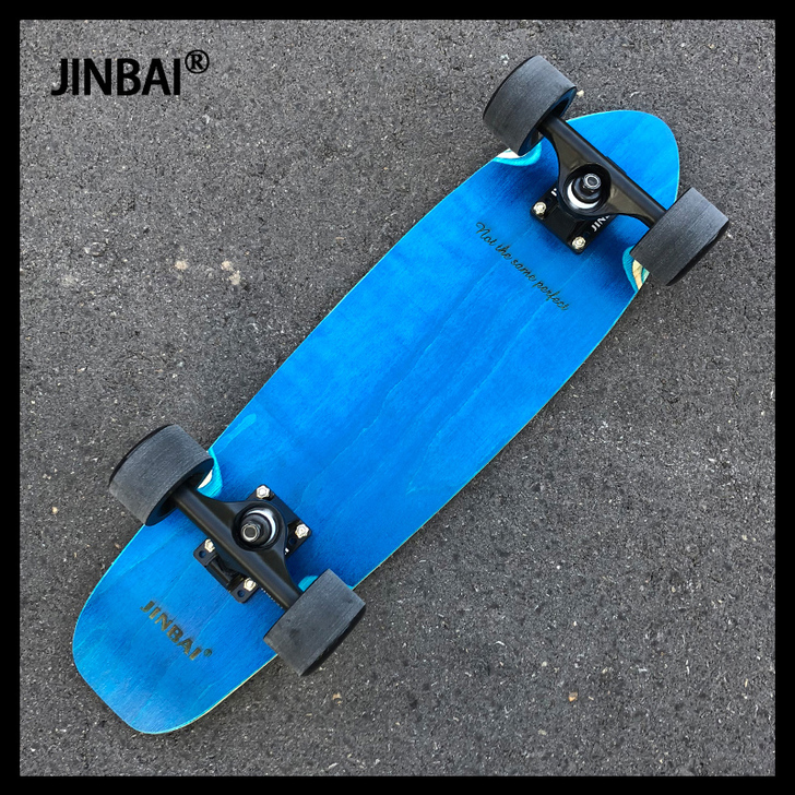 枫木大鱼板 成人刷街四轮滑板 小鱼板代步公...