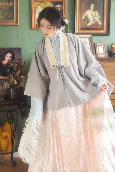 急出 汉服素华一派中华小吃系列原创对襟半袖...