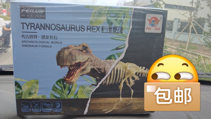 正版飞轮考古世界-恐龙化石玩具，开发孩子大...